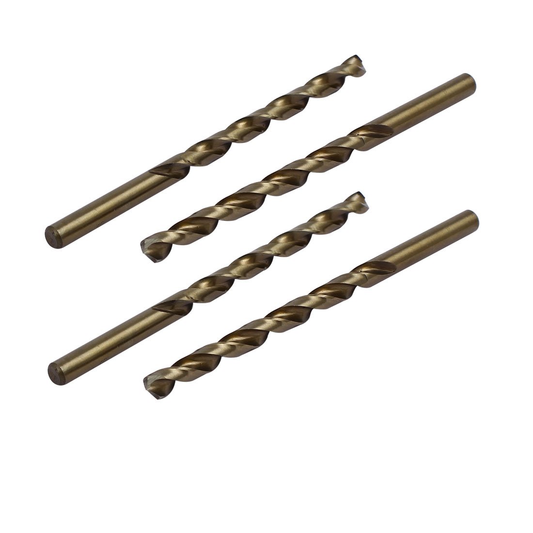 Sourcingmap 5.7mm Drilling Dia Straight Round Shank High Speed Steel Cobalt Metric Twist Drill Bit for Hardened Metal, Stainless Steel, Cast Iron and Plastic 4pcs
