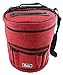 BeCraftee Crochet Bag - Large Craft Organizer to Store Crocheting & Knitting Supplies - Portable Yarn Storage with 7 Pockets for Tools, Shoulder Strap and Handle - Red﻿