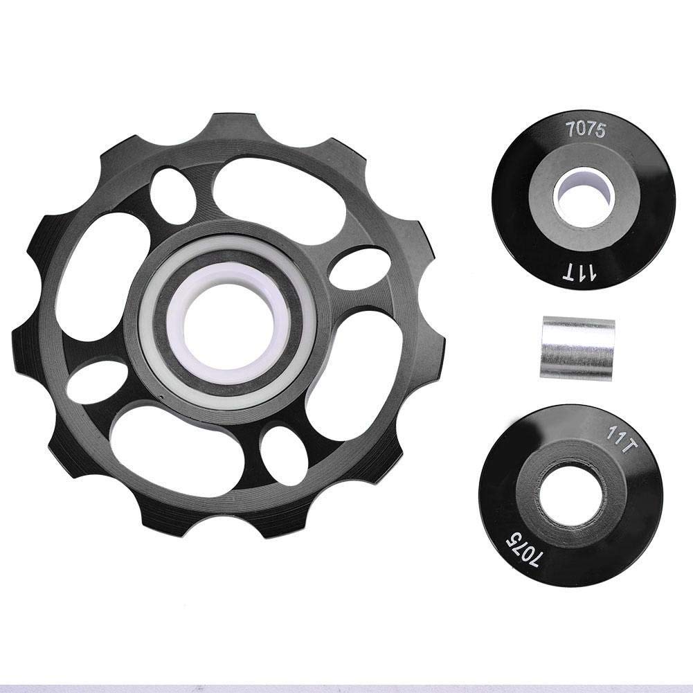Bike Rear Derailleur Pulley, 11T Ceramic Bearing Aluminum Alloy Mountain Bike Derailleur Pulley Replacement Parts For Mountain Biking, Road Biking, Commuting, Maintenance