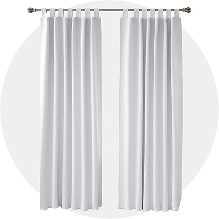 Deconovo Lot De 2 Rideau De Porte Occultants Pour Salon Chambre Enfant Fille Opaque Isolation Thermique à Pattes 117x229cm Blanc Pâle Gris