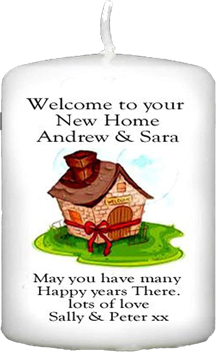 Personalised Gift To Your New Home Message Candle Card Amazon