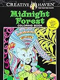 Creative Haven Midnight Forest Coloring Book: Animal Designs on a Dramatic Black Background (Creative Haven Coloring Books) by Lindsey Boylan