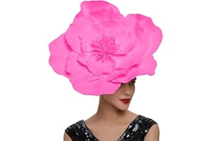 YURAOER Large Flower Fascinators for Women Tea Party Fancy Flower Hats Headwears for Girls Women Statement Accessories