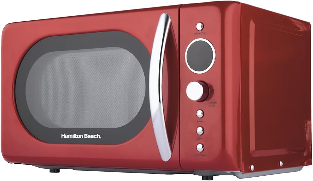 Hamilton Beach Retro 20L Microwave 700W Digital LED Display 8 Pre Sets
