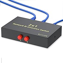 2Port RJ45 Gigabit Ethernet RJ45 Network Switch Splitter