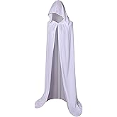 BIGXIAN Long Hooded Cloak Velvet Cape Witch Costume Halloween Costumes for Women Men