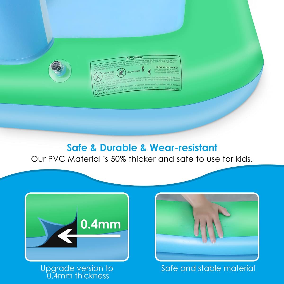 HALOFUNS Inflatable Sprinkler Pool for Kids, 75" x 26" Kiddie Pool with Splash, Dolphin Swimming Pool Sprinkler Pad Summer Outdoor Water Toys for Toddlers Girls Boys: Toys & Games