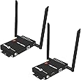 J-Tech Digital Wireless HDMI Extender 1080p up to 660 ft Extension, Transmitter & Receiver Kit Selectable Frequencies to Limit Interference, IR Remote Control (up to 4 Sets)