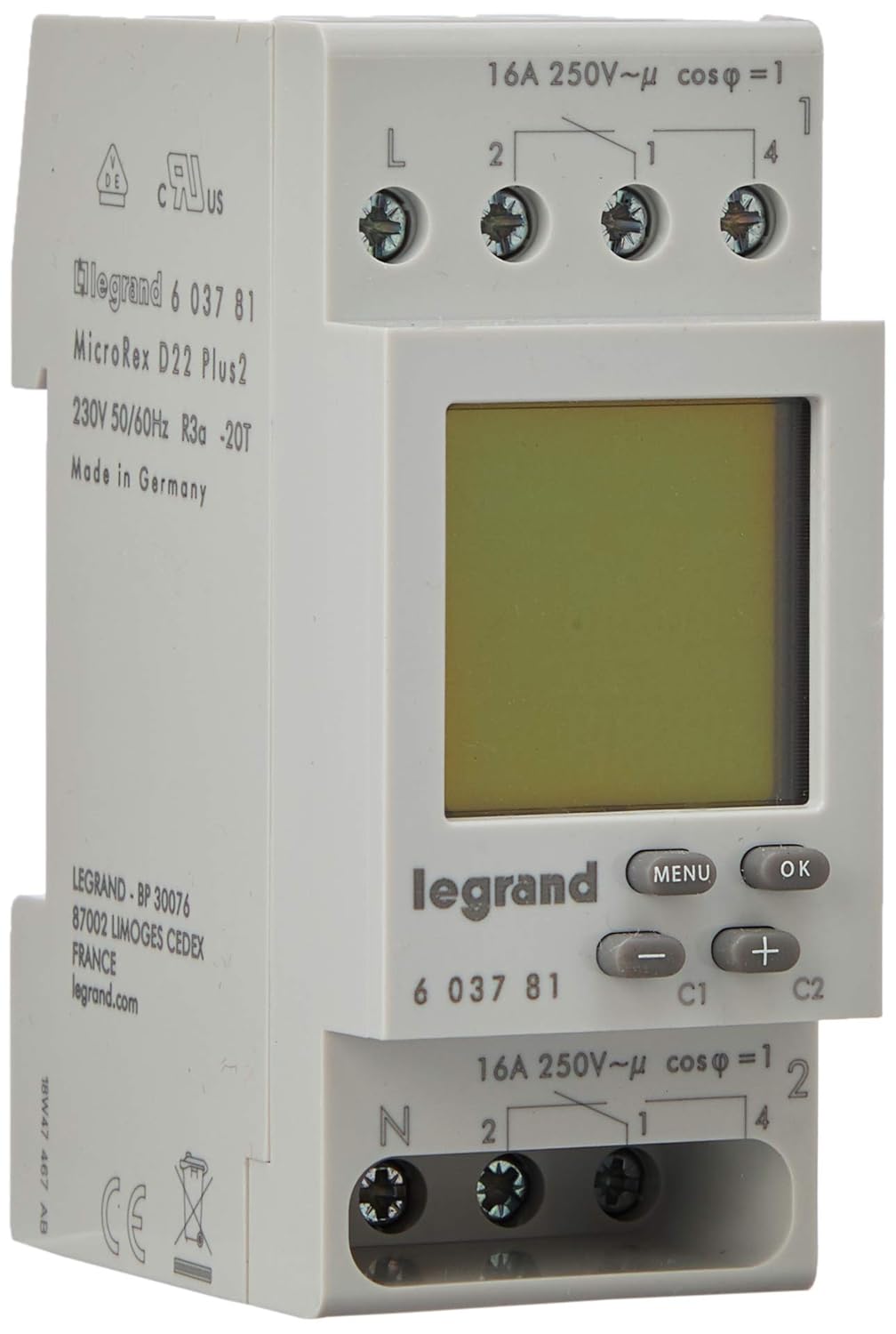 Legrand 603780 Con Temporizador Semanal Digital Microrex D21 1