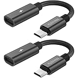 USB C to Micro USB Adapter, KUXIYAN (2 Pack) Type C Female to Micro USB Male Charger Connector Support Charge & Sync Compatib
