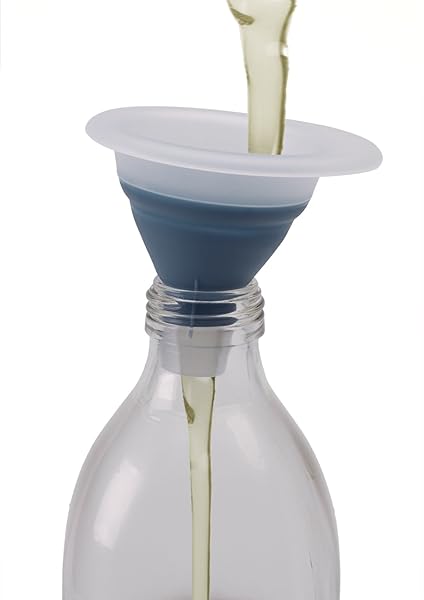 PROGRESSIVE INTERNATIONAL 4-INCH MINI COLLAPSIBLE FUNNEL , 4 COLORS AVAILABLE (BLUE)
