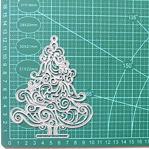 Christmas Tree Cutting Dies Stencil Scrapbooking Embossing Album Paper Card Gift - Thumbnail 2