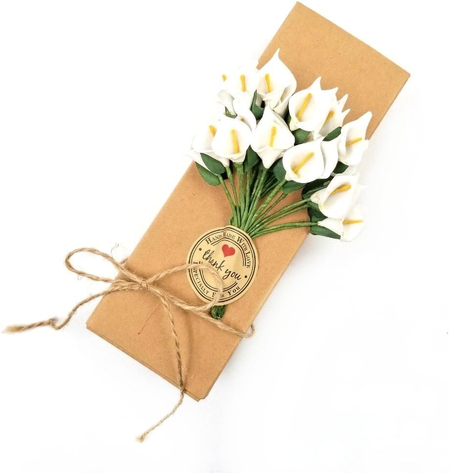 JZK 144 Foam white calla lily small artificial flowers for crafts favour box gift box card making embellishment decoration for wedding birthday Christmas party - Image 4