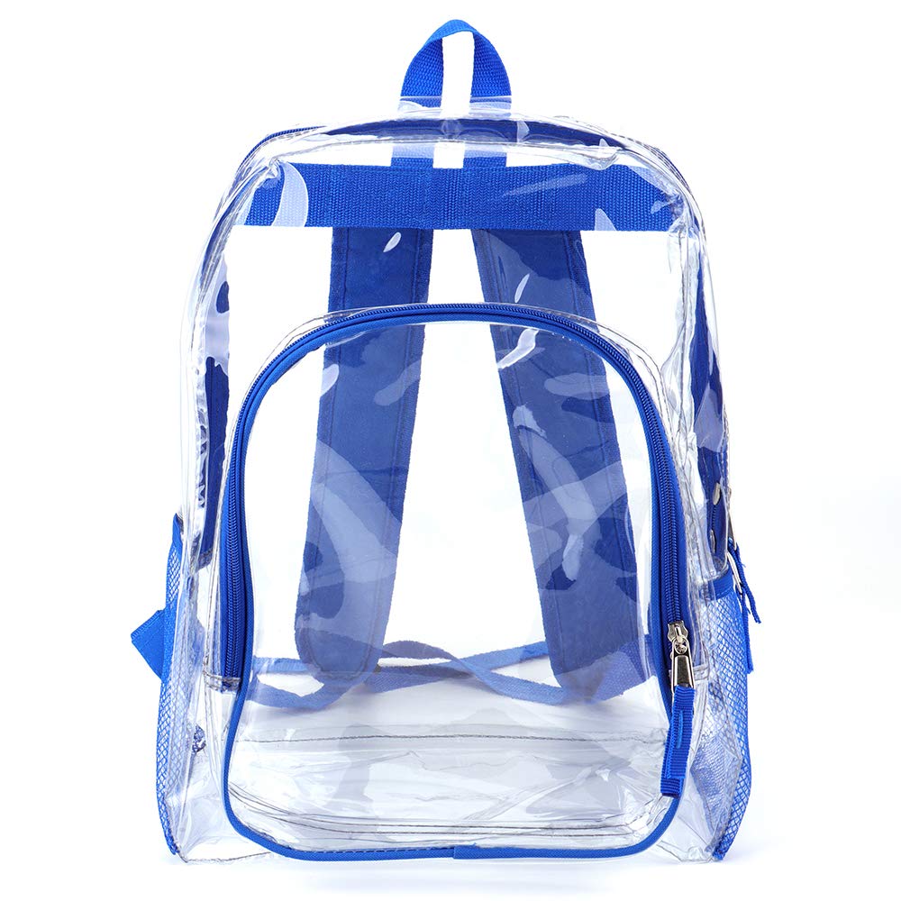 JOMPARO Clear Backpack Heavy Duty Transparent Backpacks for School Boys Girls Adults Large Plastic Bookbag