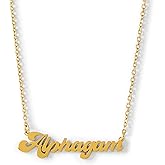 Sorority Shop Alpha Gamma Delta Necklace — Retro Font Design with 18K Gold Plating, Alpha Gamma Delta Gifts for Women