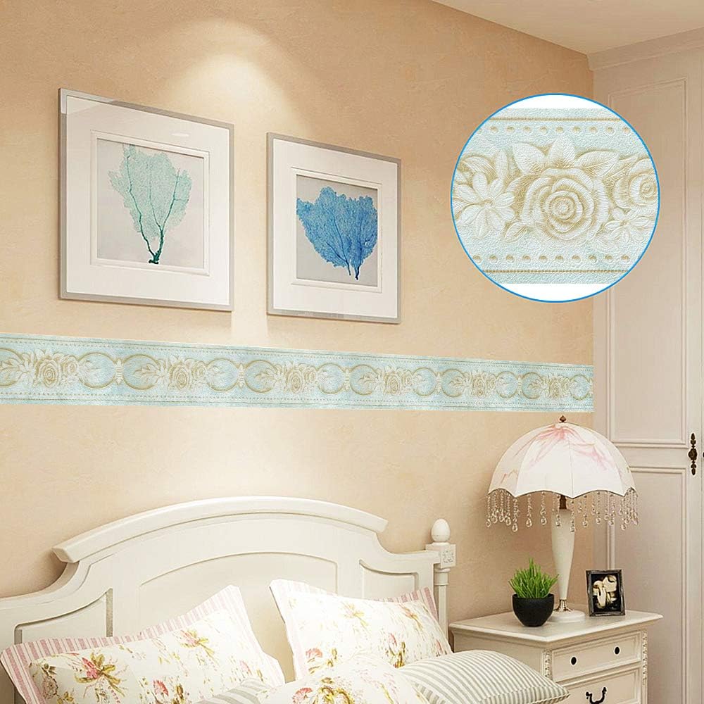 Amazon Co Jp Joqixon Trim Border Wallpaper Seal Border Sticker Wallpaper Trim Border 3d Embossed Border Trim European Floral Trim Wallpaper Renovation Accent Cloth Interior Masking Tape Wide 10cm X 5m Diy Tools