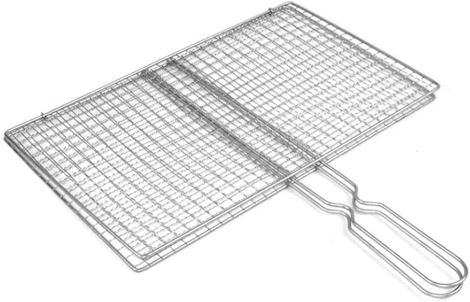 CHRISTY HARRELL Barbecue Net, Stainless Steel BBQ Fish Meat Fish Basket Steak Fish Corn Vegetable Net Barbecue Grill Mesh Wire Clamp Outdoor Picnic Tool