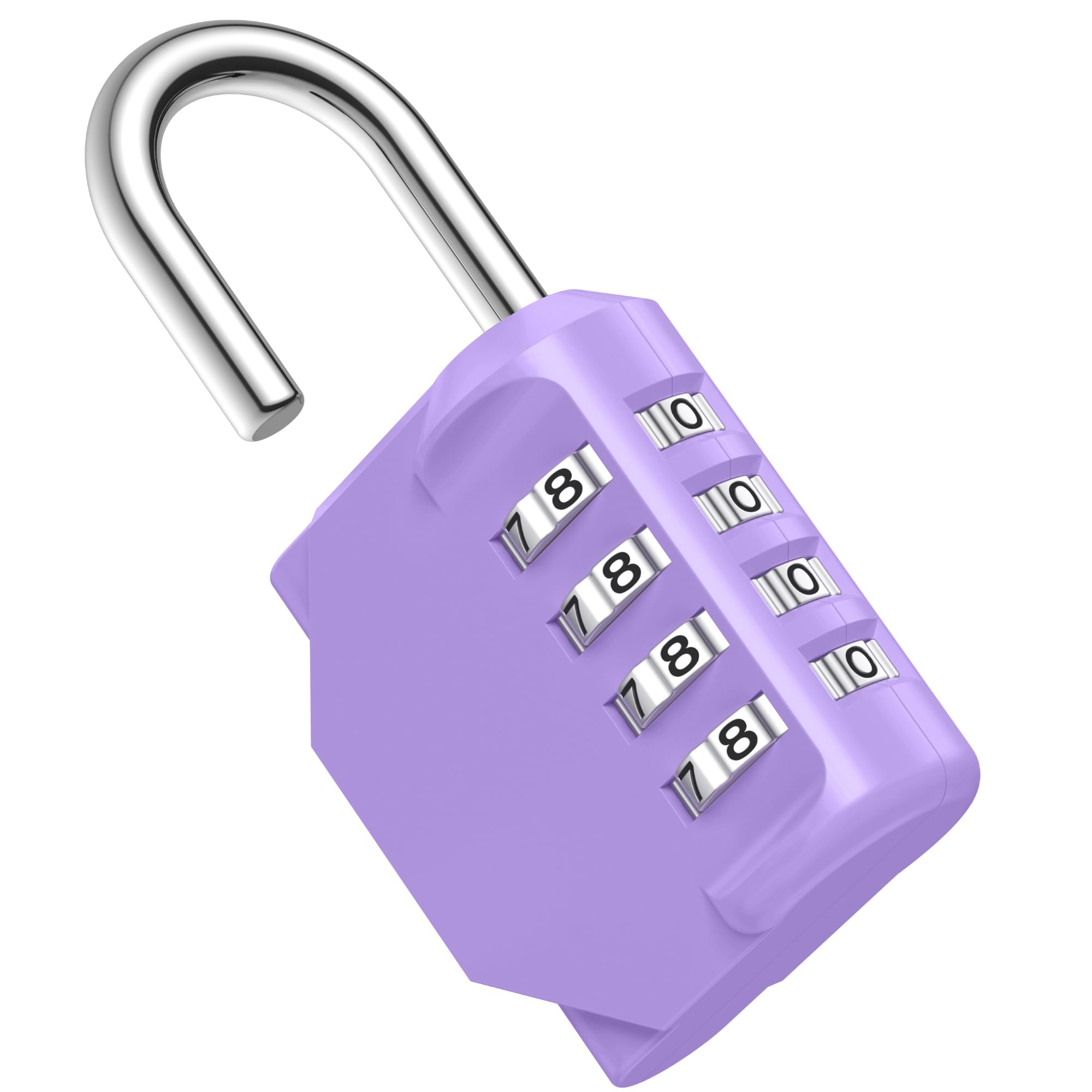 Photo 1 of Puroma Combination Lock 4 Digit Waterproof Locker Locks Secure Outdoor Padlock for Gym Lockers, Toolboxes, Gates, Fences, Storage, Sports Locker, Cabinets (Purple)
