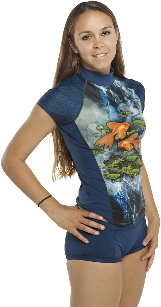 women's swim shirt with built in bra