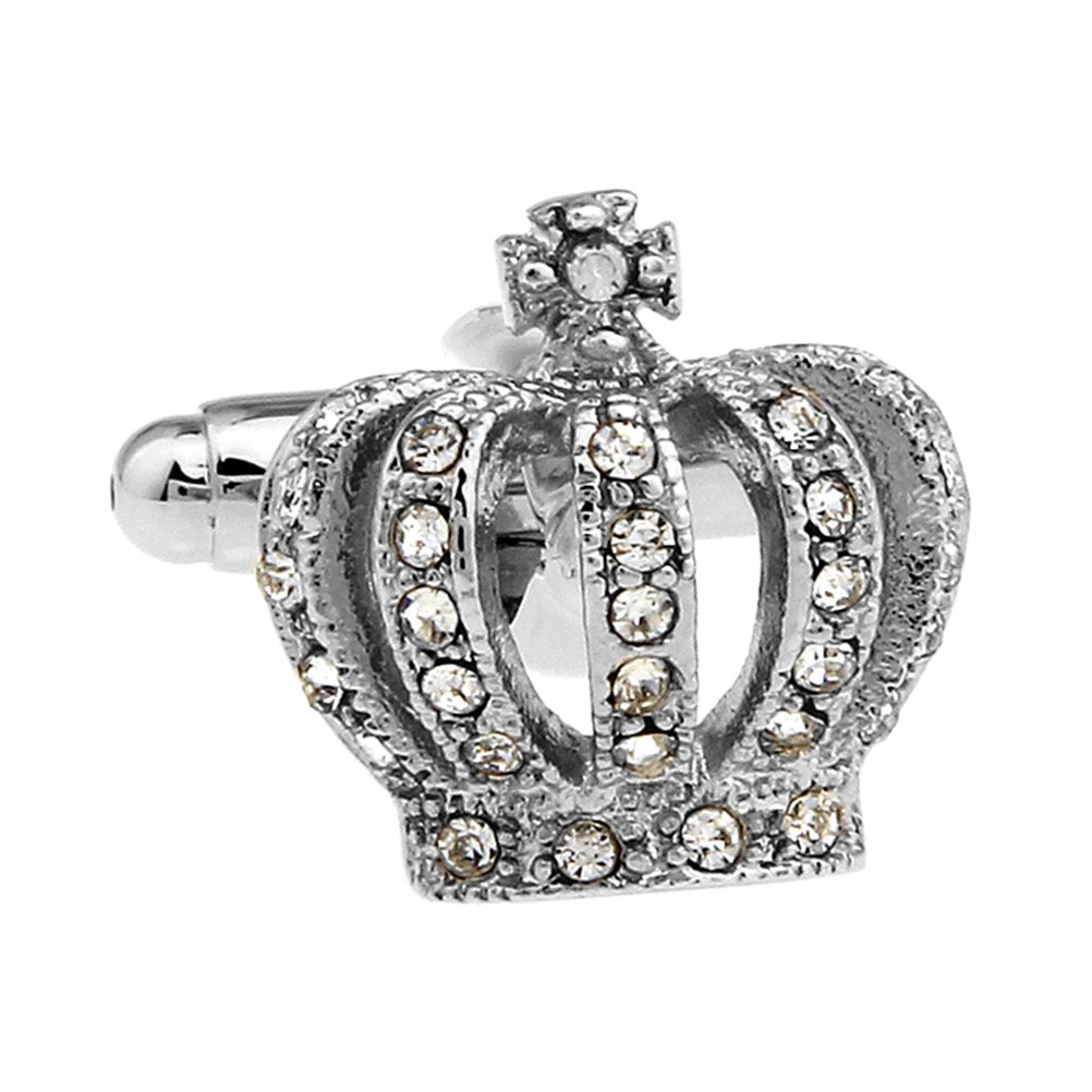 Men's Dress Wedding Gift Crown Party Cufflinks