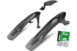 RBRL Bike Fender Set Adjustable MTB Mud Guard, Thicken and Widen Universal 24-29 inch Bicycle Fenders, Full-Suspension Bike/Ebike/Mountain Bike Fenders, Against Splashing Water and Dust