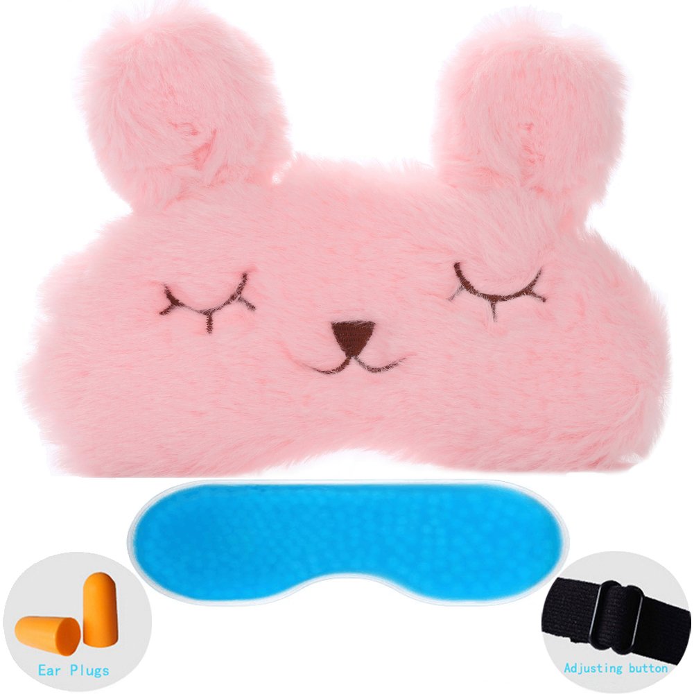 MaisonMaxx Cute Sleeping Mask Gel Pad Eye Mask with Hot