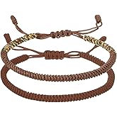 PATIKIL Lucky Handmade Braided Rope String Bracelet, Adjustable Prayer Protection Bracelet for Family Women Anniversary Jewelry Gifts