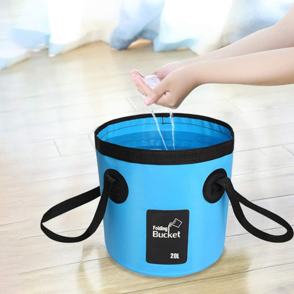 INHEMI Folding Bucket 20L, Foldable Camping Storage Container Collapsible Bucket - Image 4