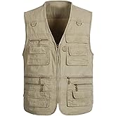 Flygo Men's Vest Plus Size 16 Pockets Leisure Outdoor Lightweight Fishing Photo Journalist Vest