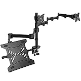 VIVO Dual Monitor + Laptop Mount for 13 to 27 inch