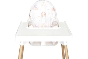 Nibble and Rest Highchair Insert Cover, Compatible for IKEA Antilop Highchair, High Chair Accessories Stain-Proof and Wipeable Insert Cover(Cushion NOT Included) (Rainbow with Stars)