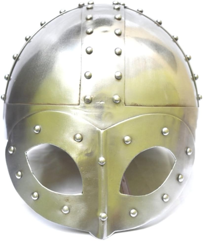 SA International Medieval Viking Mask Deluxe Helmet With Liner & Chin Strap For Man-Reproduction