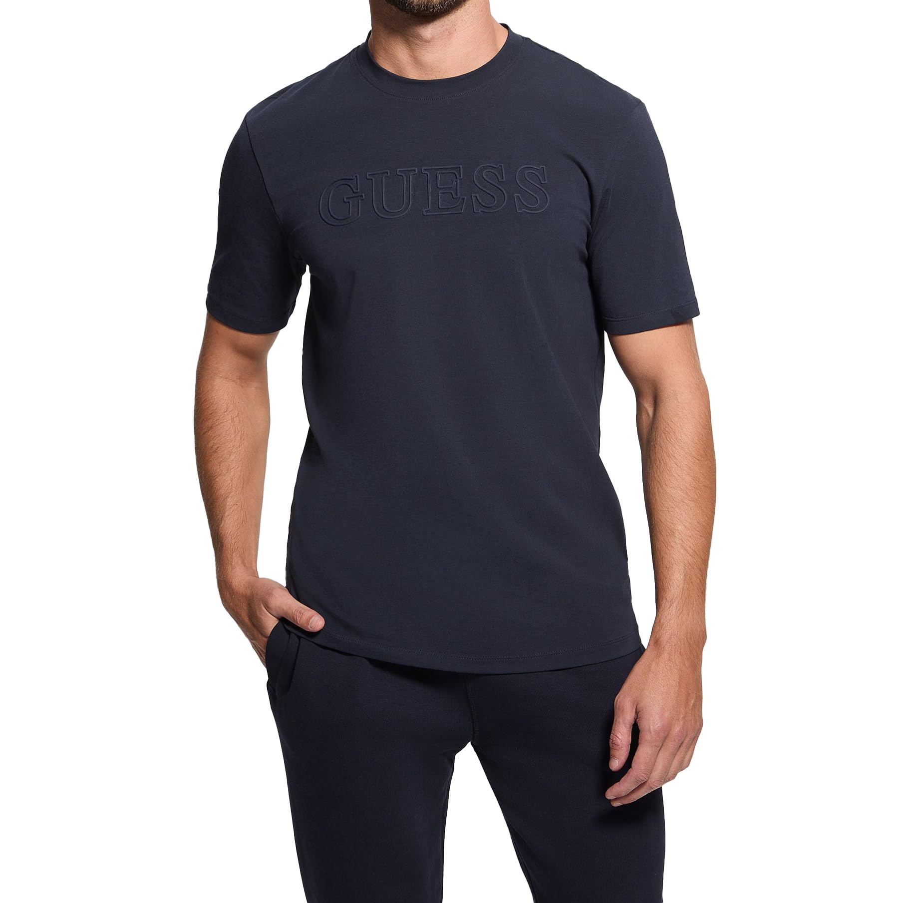 GUESS Men’s Eco Short Sleeve Alphy T-Shirt, Mojave Stone
