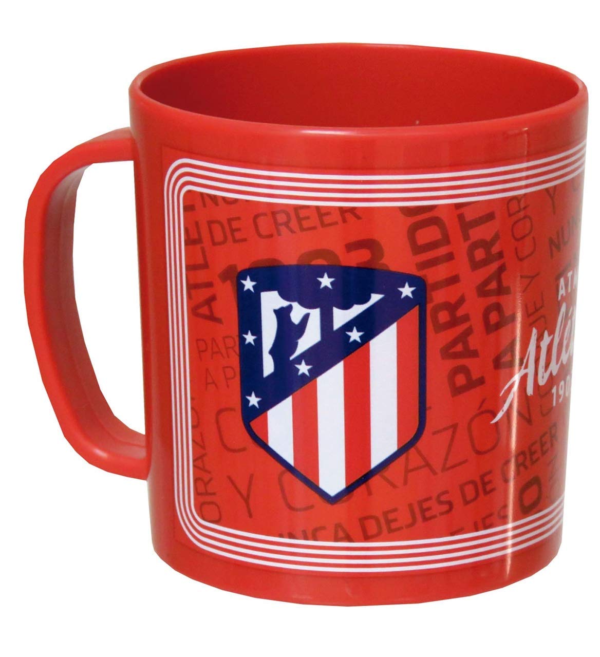 CYP Atletico DE Madrid Taza de plastico Apta para microondas, Multicolor, 0