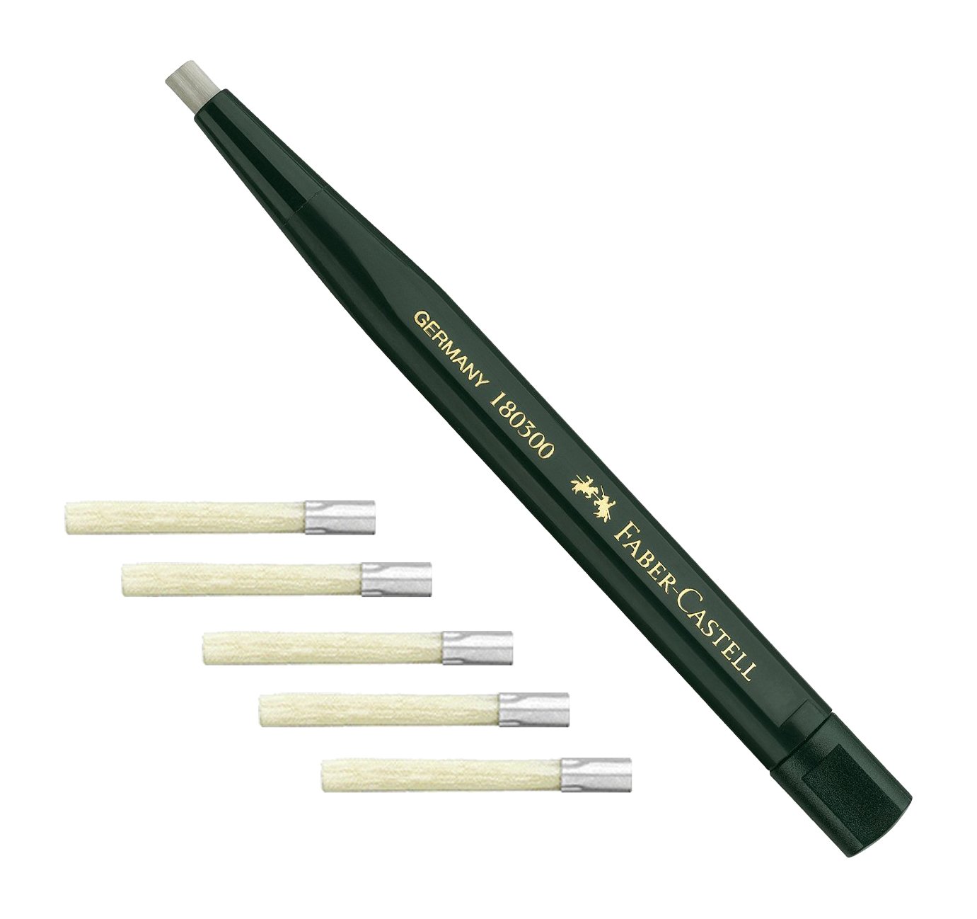 Faber-Castell E-Motion Twist Pen With Fibre Pen Barrel Colour Green, + 5 Ersatzminen