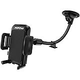 Mpow Cell Phone Holder for Car, Windshield Long Arm Car Phone Mount with One Button Design and Anti-skid Base Car Holder for iPhone X/8/7/7P/6s/6P/5S, Galaxy S5/S6/S7/S8, Google, LG, Huawei and More