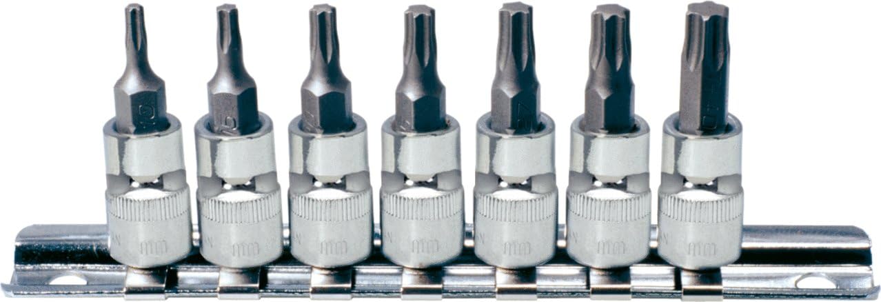 KS Tools 918.1558 1/4-inch Chrome+ TX Bit Socket Set (7 Pieces)