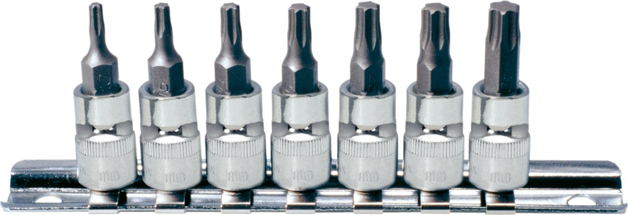 KS Tools 918.1558 1/4-inch Chrome+ TX Bit Socket Set (7 Pieces)