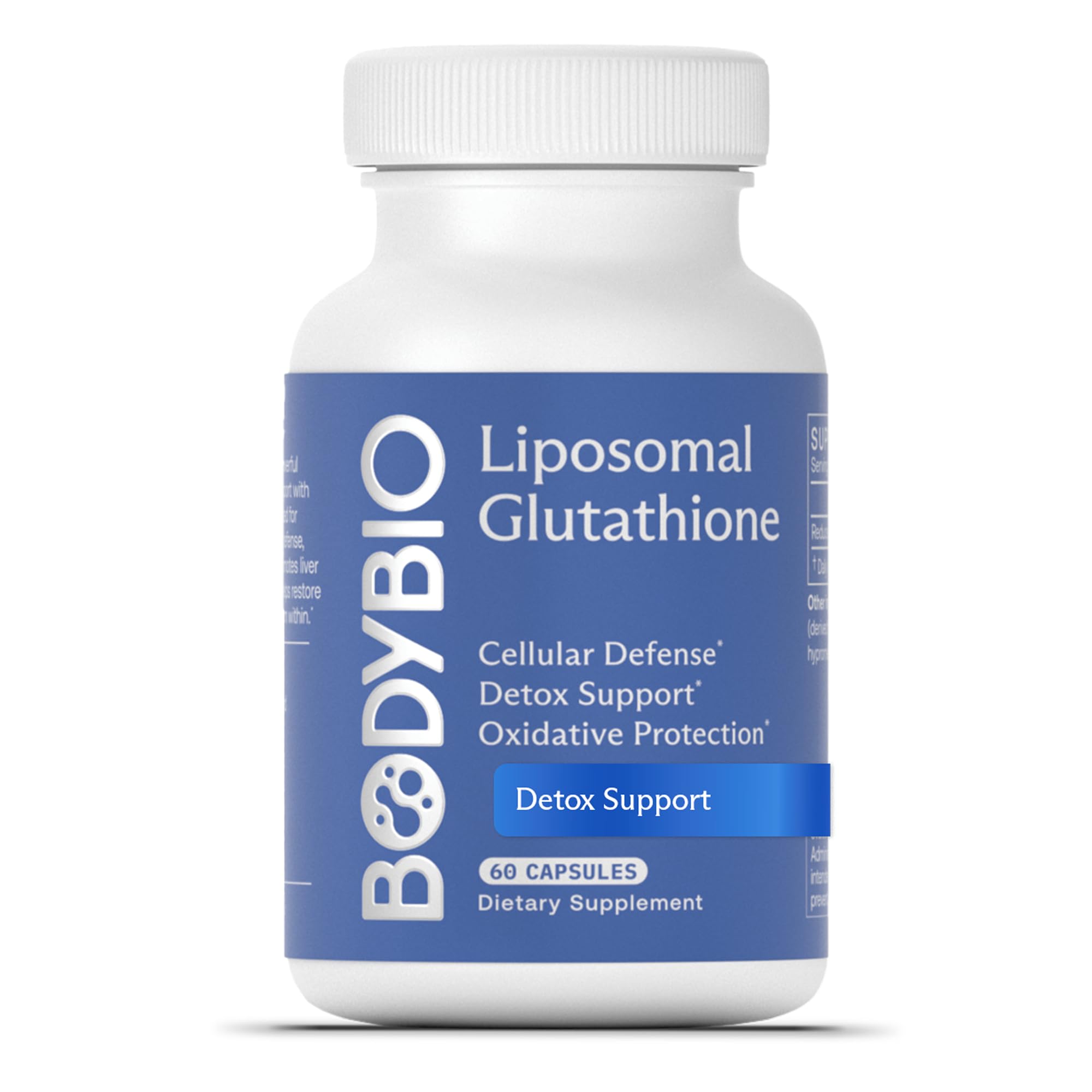 BodyBio Liposomal Glutathione | Powerful Antioxidant | Master Detoxification | Healthy Aging | 60 Capsules