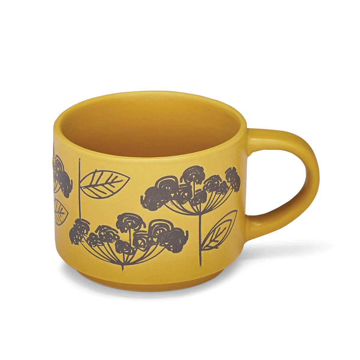 Cooksmart British Designed Stacking Coffee Mug | Ceramic Coffee Mugs for Home or Work | Large Mugs for Hot Drinks | Tea and Coffee Cups - Retro Meadows