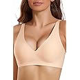 Gailife Deep V Bras for Women No Underwire Wireless Push Up Bra Seamless Plunge Bralette Comfort Supportive Bra Full Coverage
