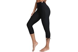 ATTRACO Womens Swim Capri Pants - Capri Swim Leggings for Women