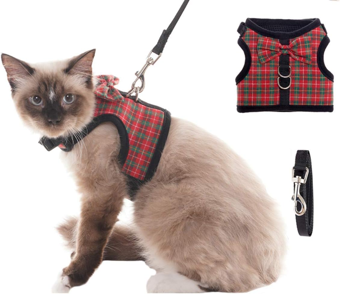 SCIROKKO Escape Proof Cat Harness and Lead Set Adjustable ...