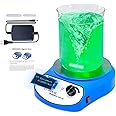 Xin Tester 5000ml LED Digital Magnetic Stirrer, Stainless Steel Magnetic Mixer with Stir Bar, Magnetic Stir Plate for Sauces/Yeast Starters/Paint/Ink/Lab (No Heating) Max Stirring Rate: 2200RPM