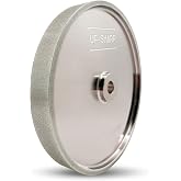 UF-Sharp CBN Grinding Wheel 8 inch 320 Grit, 1" Wide, 5/8" Arbor | Vibration-Free,Cooler Grinding,No Dressing Required,Sharpening HSS Tool