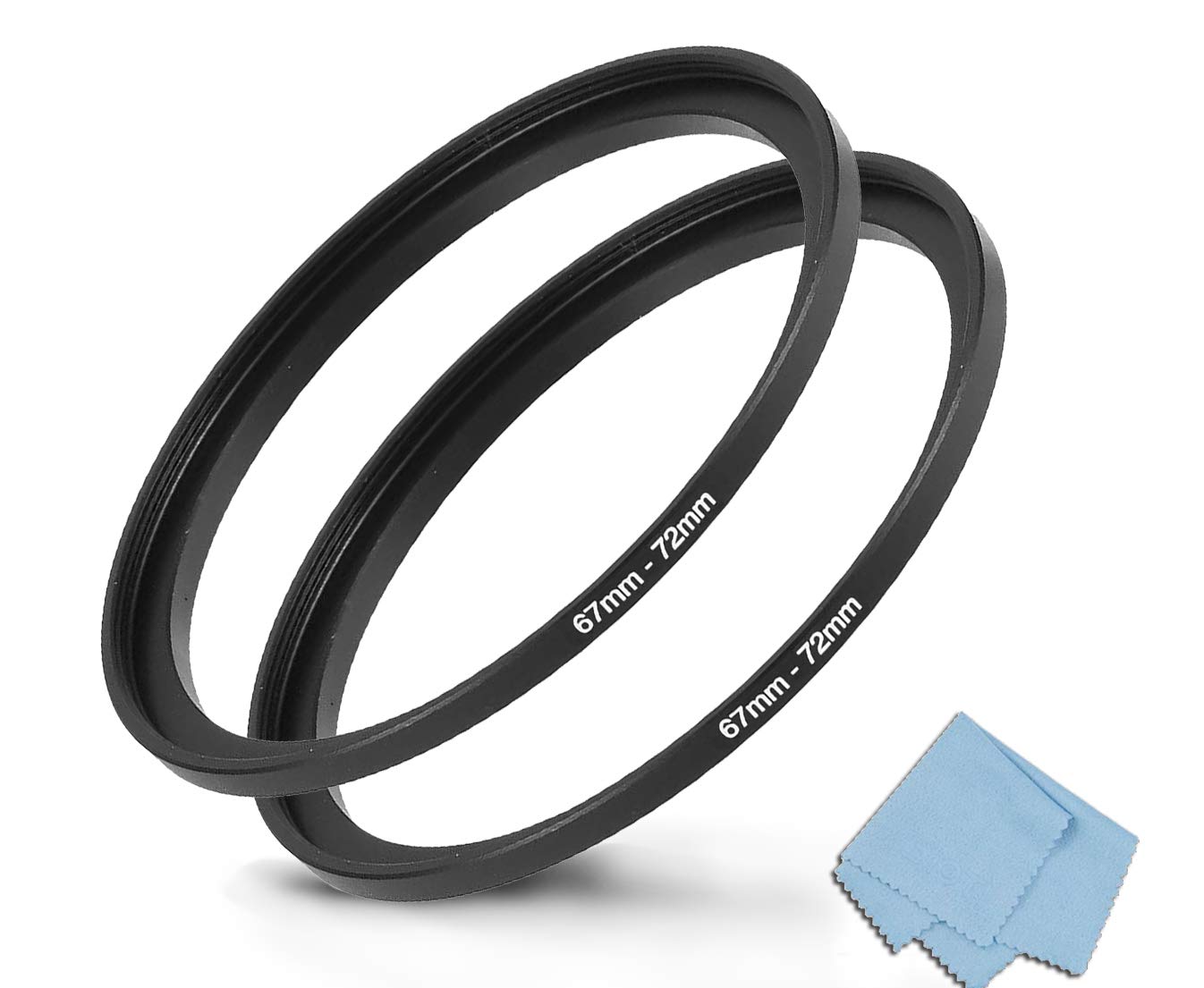 67mm-72mm Step Up Ring (67mm Lens to 72mm Filter) 2 Pack, KOMET Camera Lens Filter Step-Up Ring Lens Converter Accessories