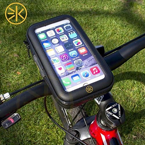 3keys™ Waterproof Case Bike Phone Mount Mobile Cell Phone Holder with ID Card Key Holder for Bike Motorcycle Stroller (6.3 Inches)