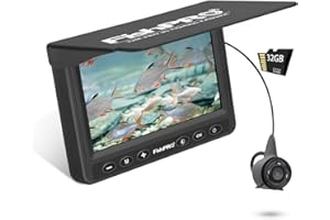[FishPRO® 2026 Upgrade] Underwater Fishing Camera 4.3''- DVR w/32GB [Proven Since 2017] Ice Fishing Camera 1000 TVL w/ 65ft Magnetic-Spool, IR, USB-C, 5000mAh, Portable Fish Finder for Ice Fishing