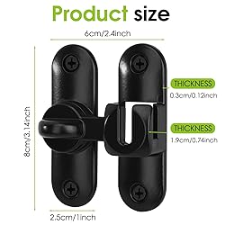 Qkenvo Flip Door Latch Gate Latches 90/180 Degree