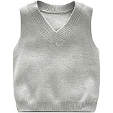 PTPUKE Baby Boys Girls V Neck Comfort Knitted Sleeveless Pullover Sweater Vest